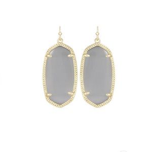 Kendra Scott Zelle Gold and Gray Earrings